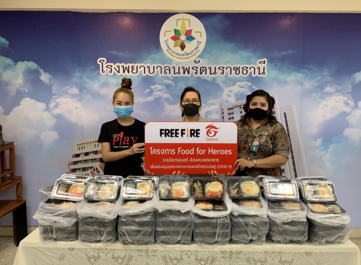Garena (Thailand) joined “Food for Heroes” campaign to support Thai medical workers (1)