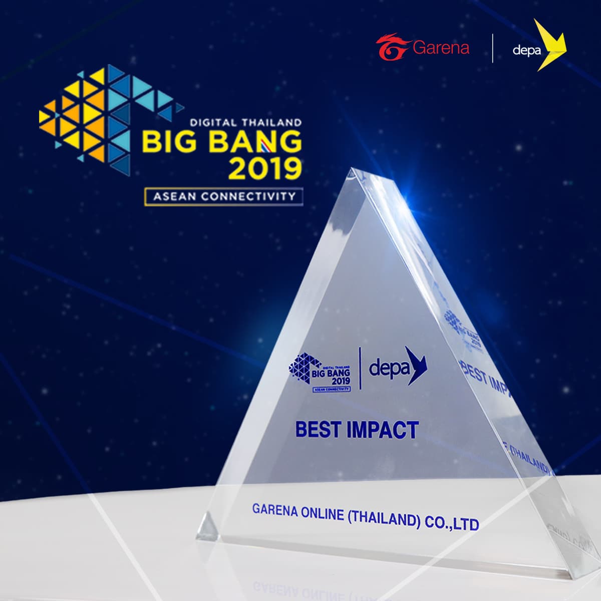 Garena received Best Impact Award from depa (1)