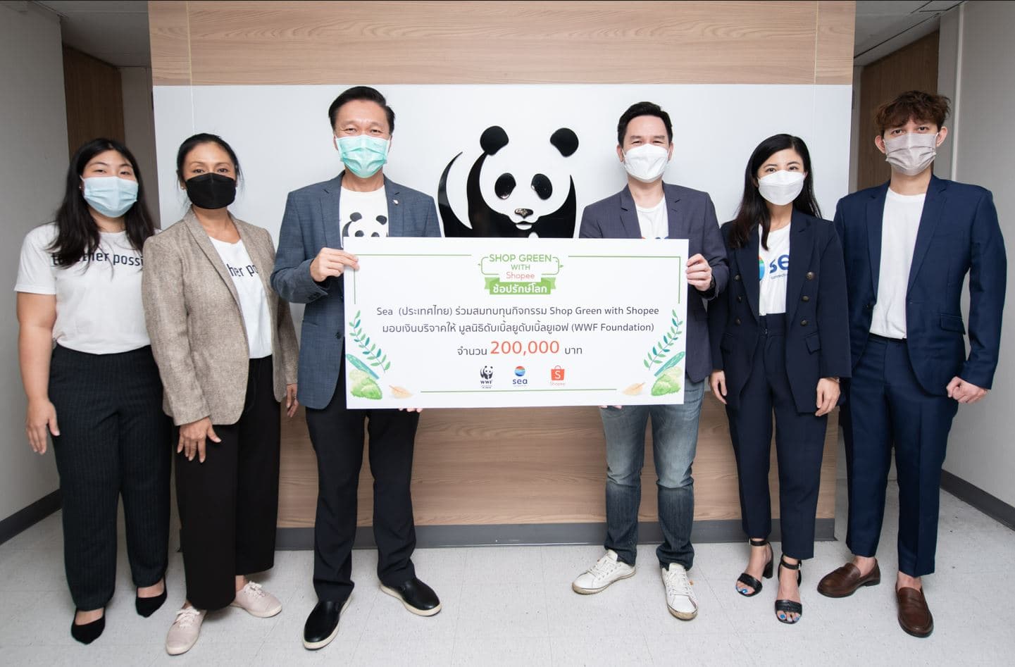 Sea (Thailand) and Shopee donated 200,000 baht to World Wide Fund for Nature Thailand, supporting sustainable consumption and production concept. (1)